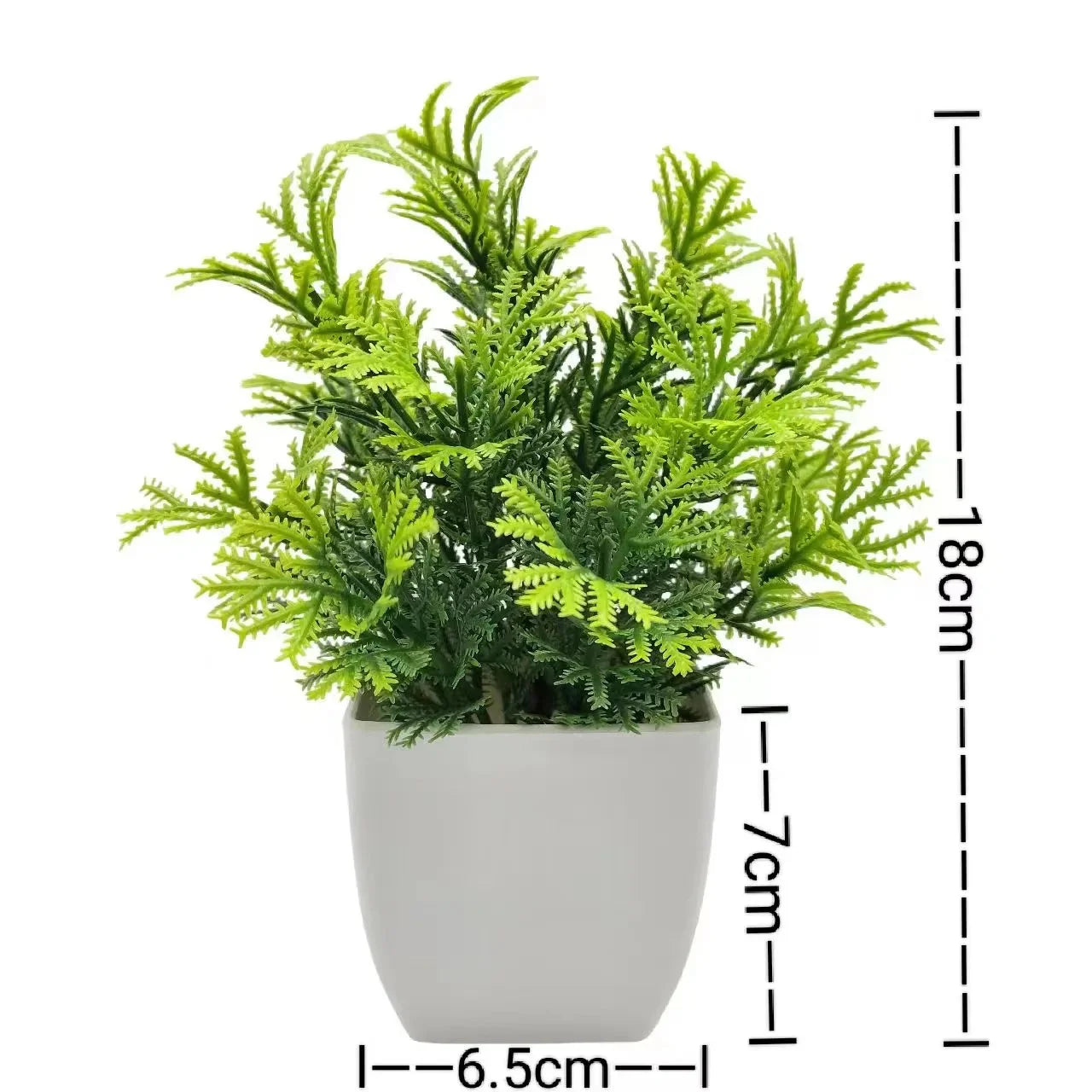 Artificial Plants with Plastic Pots for Home Decor