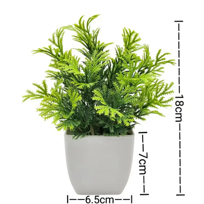 Artificial Plants with Plastic Pots for Home Decor