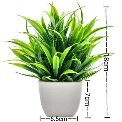 Artificial Plants with Plastic Pots for Home Decor