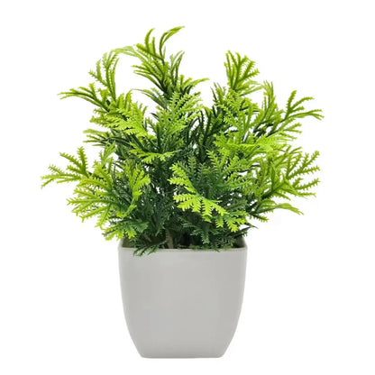 Artificial Plants with Plastic Pots for Home Decor